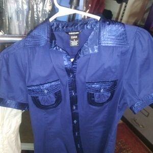 Beautiful blue silk ascent. Blouse